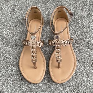 Report Gold-tone sandals NWOT!